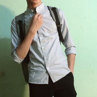 Sơ mi cổ tàu body Hàn Quốc