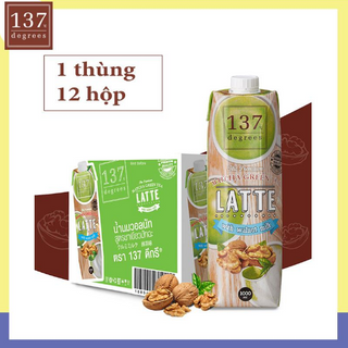 Thùng Sữa Hạt 137 Degrees Óc Chó Trà Xanh 1 Lít x 12 Hộp