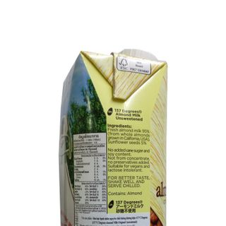 Thùng Sữa Hạt 137 Degrees Hạnh Nhân Không Ngọt 1 Lít x 12 Hộp