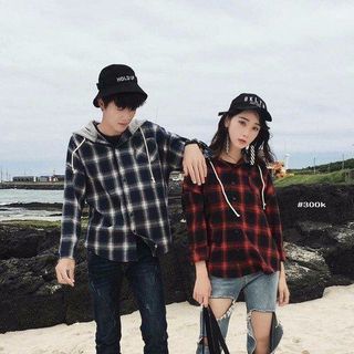 ÁO KHOÁC SƠMI UNISEX SỌC Ô