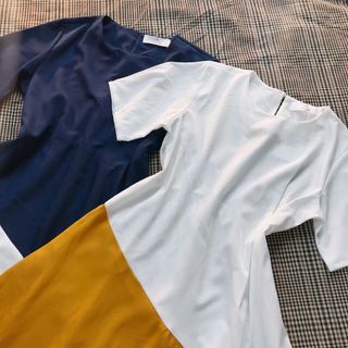 Đầm 2 màu phối với nhau