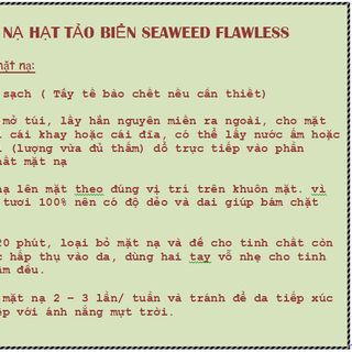 Mặt nạ 100 hạt tảo biển Seawees Flawless Giá niêm yết 195k