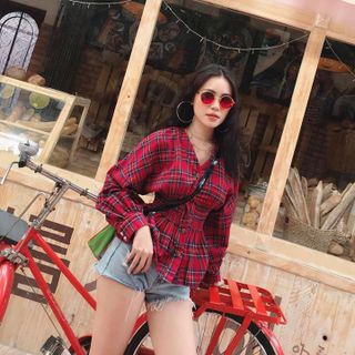 Áo peplum sọc