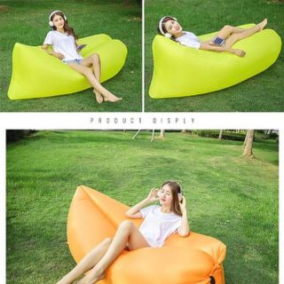 GHẾ HƠI DU LỊCH không cần bơm sofa văn phòng đệm hơi du lịch phượt dã ngoại