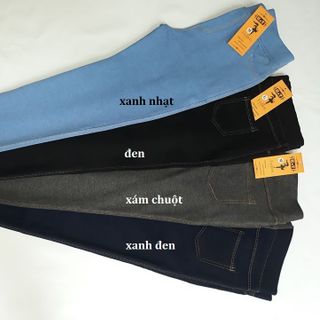 QUẦN LEGGING GIẢ JEAN 4 TÚI MÀU XANH ĐEN