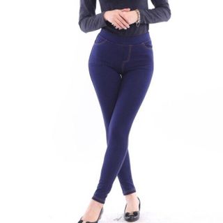 QUẦN LEGGING GIẢ JEAN 4 TÚI MÀU XANH ĐEN