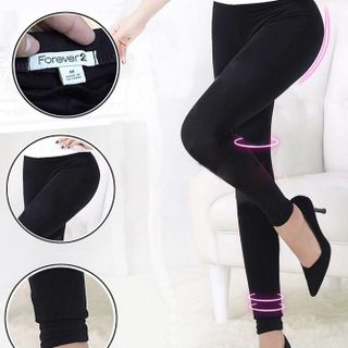 QUẦN LEGGING 2 TÚI XÉO MÀU ĐEN