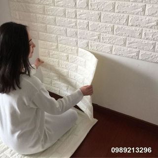 Tấm Xốp Dán Tường Cách Âm Chống Nhiệt Vân Gạch 3D kt 70 x 77cm