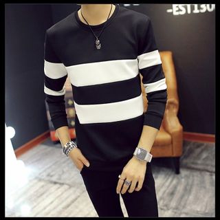 Áo thun tay dài sọc ngang