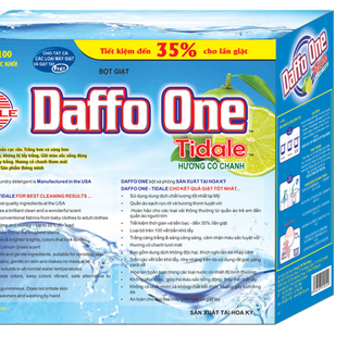 BỘT GIẶT DAFFO ONE TIDALE 4086gr- HƯƠNG CỎ CHANH TƯƠI MÁT