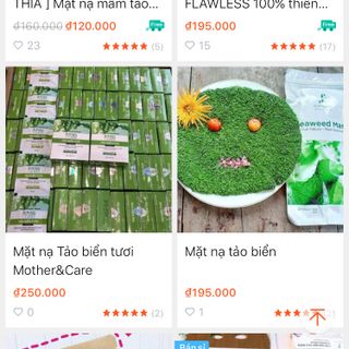 Mặt nạ hạt tảo biển Thiên nhiên flawless