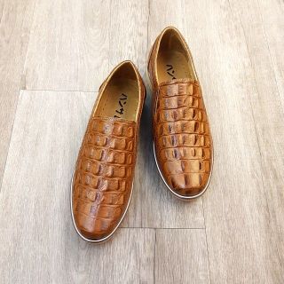 Giày lười Hansamu - AL da cá sấu đế thời trang