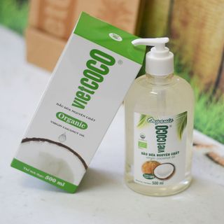 Dầu Dừa Nguyên Chất Mỹ Phẩm VietCoco 500ml Vòi Xịt