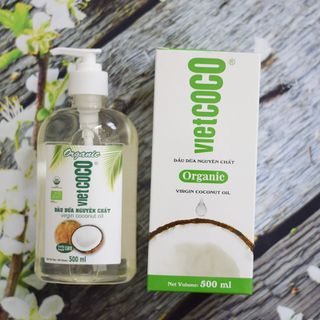 Dầu Dừa Nguyên Chất Mỹ Phẩm VietCoco 500ml Vòi Xịt