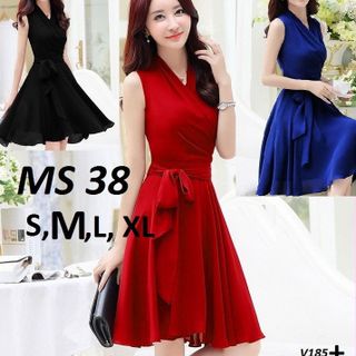 Đầm voan Cổ Lọ Đính Chuỗi Ngọc Trai