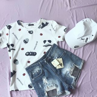 Quần Áo Nữ short và Áo Thun tay Ngắn