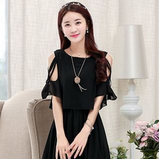 Đầm Voan 2 Tầng MS 145