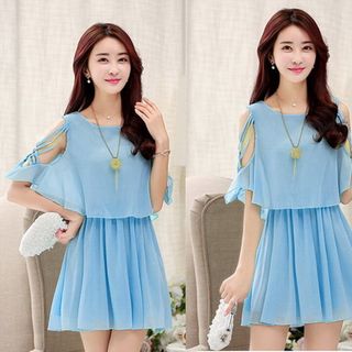 Đầm Voan 2 Tầng MS 145