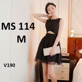 Đầm Xòe Phối Lưới MS 114