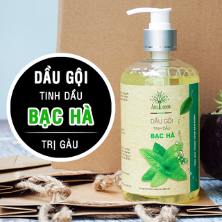 Dầu Gội Tinh Dầu Bạc Hà Amegreen 600ml