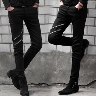 Quần nam kaki zip kéo độc đáo cá tính mạnh mẽ 112 - 94112