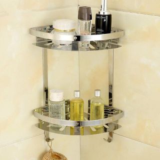 Kệ góc 2 tầng nhà tắm inox 304
