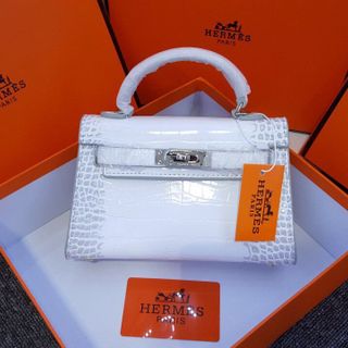 Túi xách vân da cá sấu Size 18 fullbox