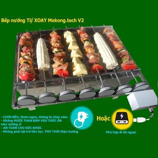 Bếp nướng than hoa TỰ XOAY V2