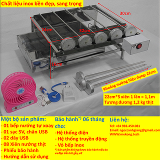 Bếp Nướng Than Hoa Tự xoay V1 Bếp Nướng Than Hoa