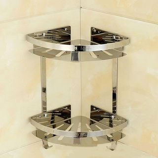 Kệ góc 2 tầng nhà tắm inox 304