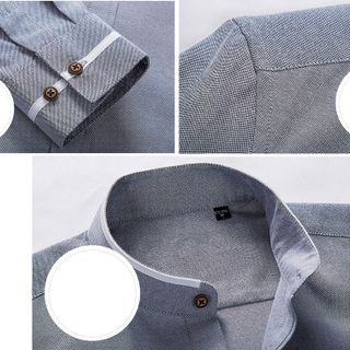Áo sơ mi nam trơn from chuẩn viền ở cổ và túi cực kỳ thanh lịch 108 - 93108