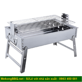 Bếp nướng than hoa Inox Thay đổi chiều cao vỉ chống cháy thực phẩm