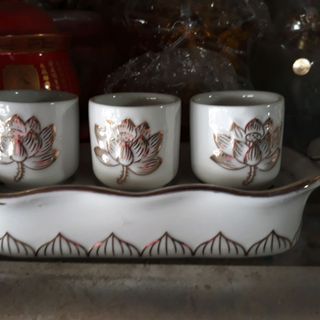 Bộ 3 ly cúng bạch ngọc giá sỉ