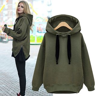 Áo khoác hoodie nữ tay dài chất liệu siêu cá tính 122 - 90122