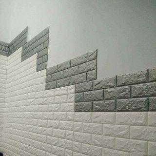 XỐP DÁN TƯỜNG 3D HÀN QUỐC MÀU TRẮNG