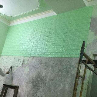 combo 10 xốp dán tường màu xanh cốm