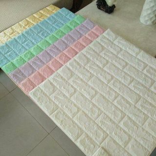 combo 10 xốp dán tường màu xanh cốm