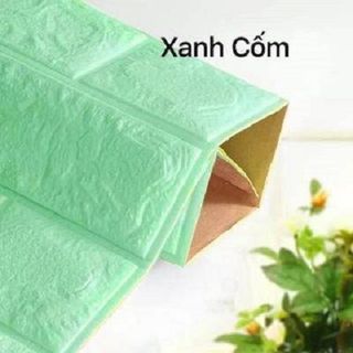 combo 10 xốp dán tường màu xanh cốm