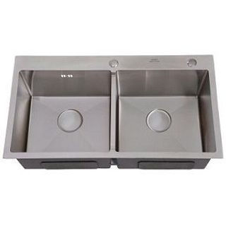 Chậu rửa bát đúc 2 hố 8245 sus 304