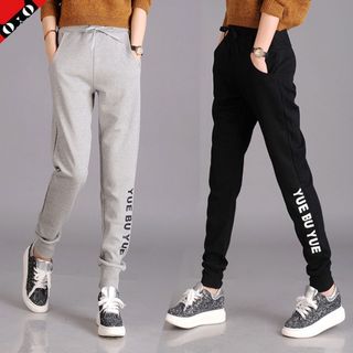 quần nữ thung giản 4 chiều siêu xịn có hàng chữ 1 bên cá tính-180 - 91180