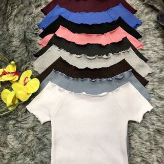 Áo croptop thun gân