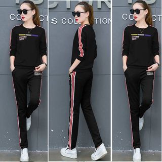 Set Bộ Thể Thao Đen Phối Sọc