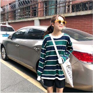 áo nữ sweeter sọc tay