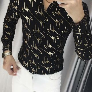 Áo sơ mi quảng châu kieu dang in bóng
