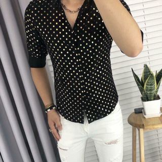 Áo sơ mi quảng châu kiểu dáng hoa văn