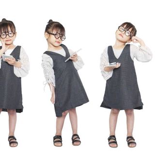 áo phối đầm yếm xinh xắn