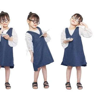 áo phối đầm yếm xinh xắn
