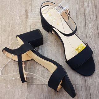 Sandal Kirei LP - Cao gót quai ngang trơn
