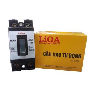 Cầu dao tự động APTOMAT 2 cực 1 tiếp điểm 10A - LIOA MCCB2P1E-10A