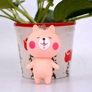 móc khóa thỏ cony hồng và cam má hồng